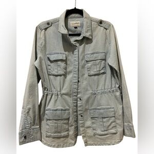 Women’s Universal Thread Striped blue denim Jacket